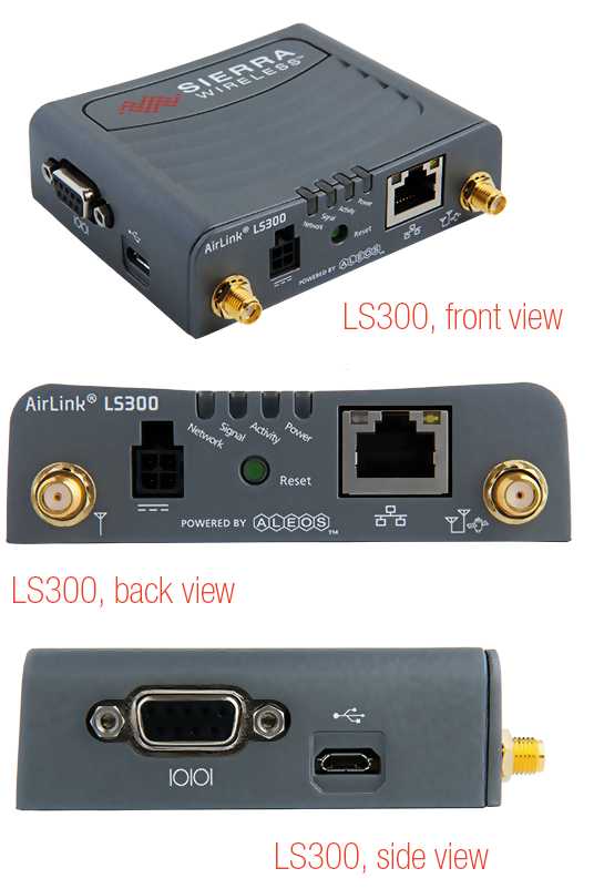  Routeurs 4G et 5G Routeur 3G : LS Séries ( 3G : 1 Ethernet : 1 RS-232 serial : 1 Digital I/O : and 1 USB port)