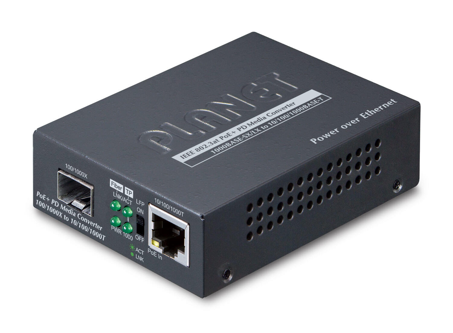   Convertisseurs de mdia   Transceiver Gigabit 1000Base-Tx / Mini Gbic POE PD GT-805A-PD