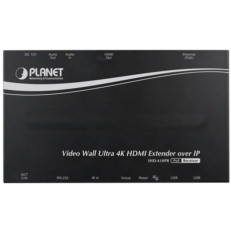 Dport et mur vido HDMI 4K over IP rcepteur PoE IHD-410PR