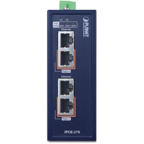 Injecteur PoE indus Multi Giga 2 ports at/bt IPOE-270