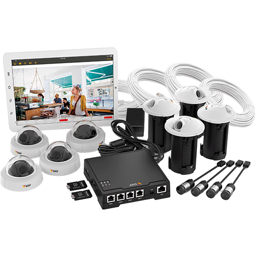  Caméras discrètes / Objectifs déportés Kit vidéosurveillance F34 4 caméras et accessoires 0779-002